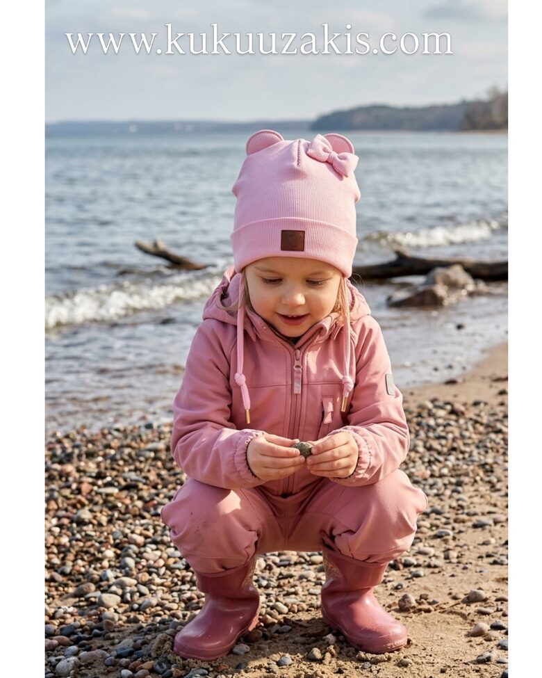 Starpsezonas cepure 4-6gadi, rozā, sienama