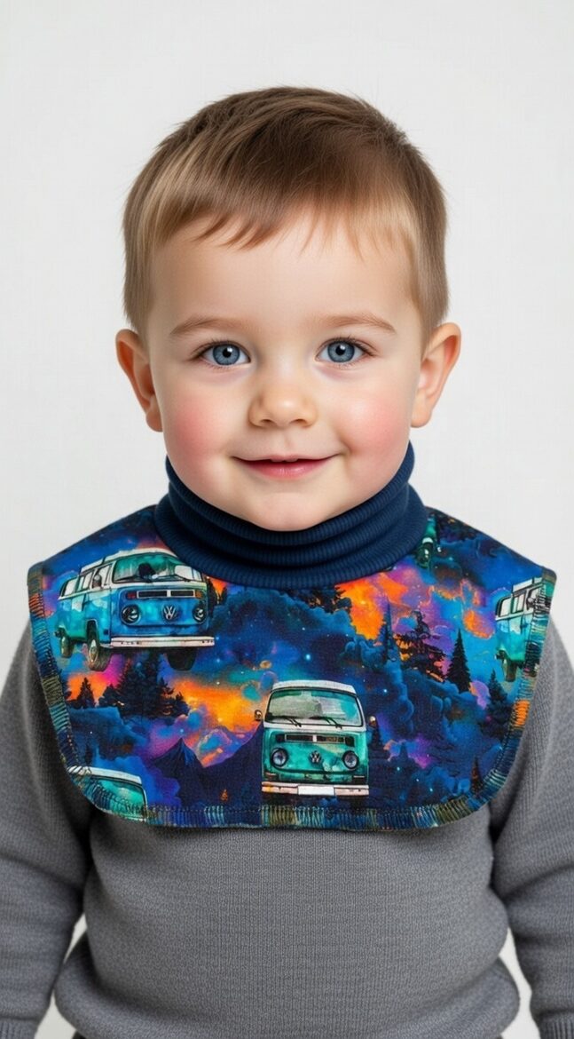 Starpsezonas apkaklīte 1-2gadi, tumši zilas mašīnas