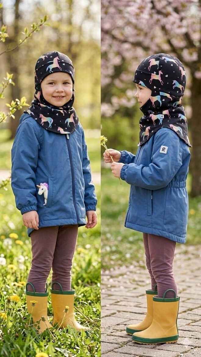 Starpsezonas ķivercepure 4-6gadi, vienradži ar sirsniņām