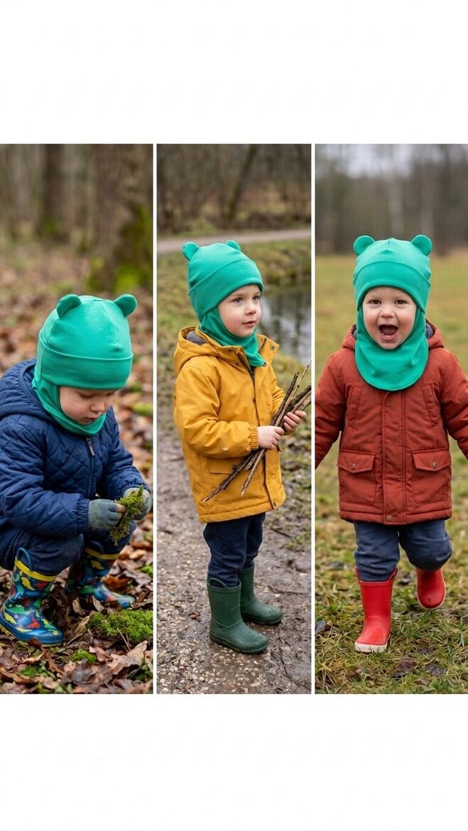 Starpsezonas ķivercere 2-4gadi, tumšs mints 