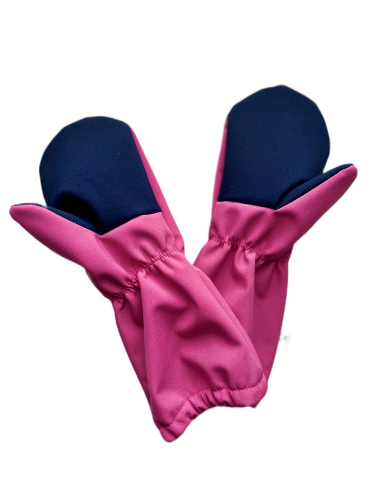 Softshell cimdi 4-6g, rozā