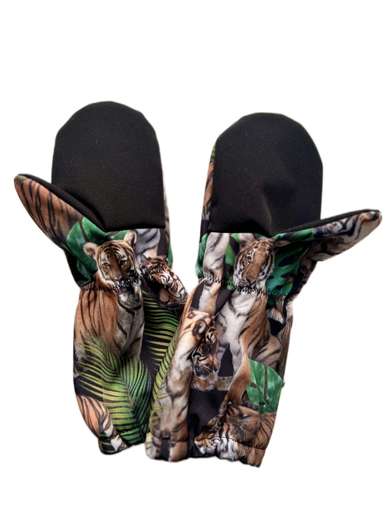 Softshell cimdi 4-6g, tīģeri