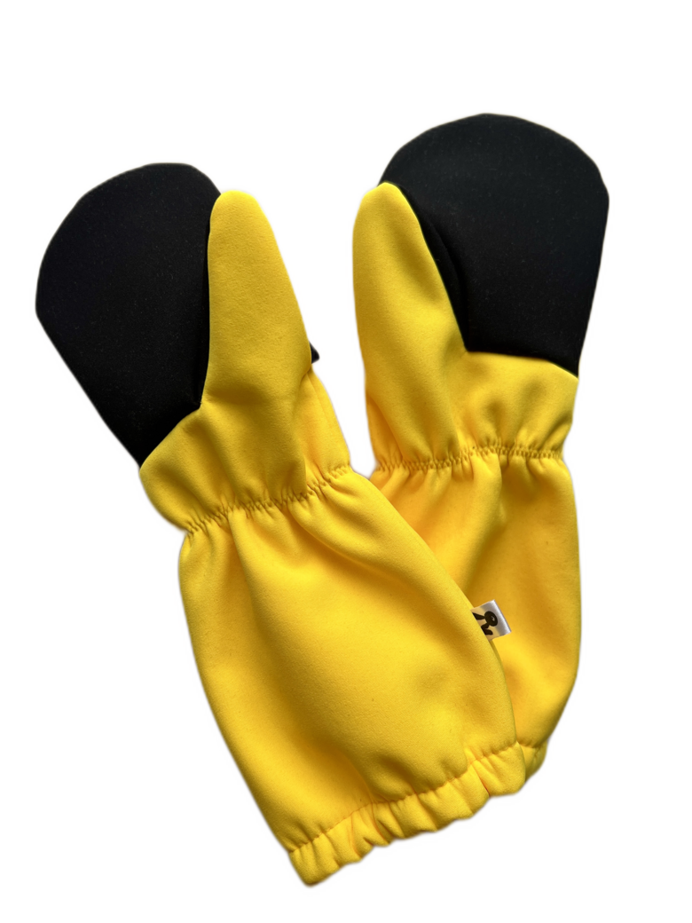 Softshell cimdi 4-6g, dzelteni
