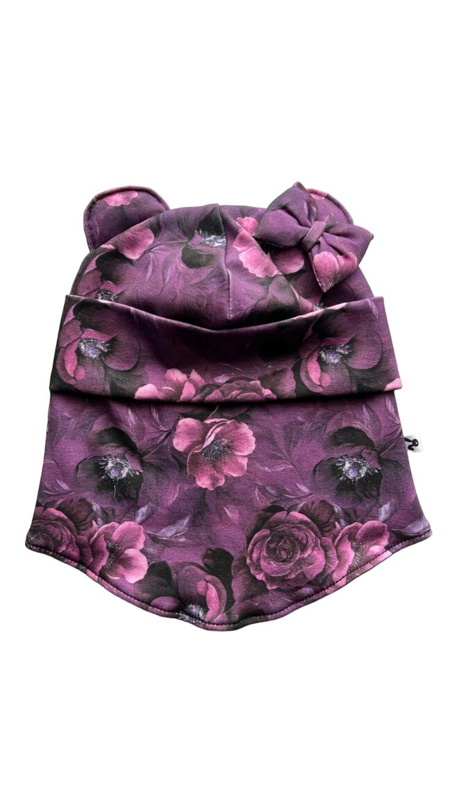 Starpsezonas ķivercepure 1-2gadi, bordo rozes