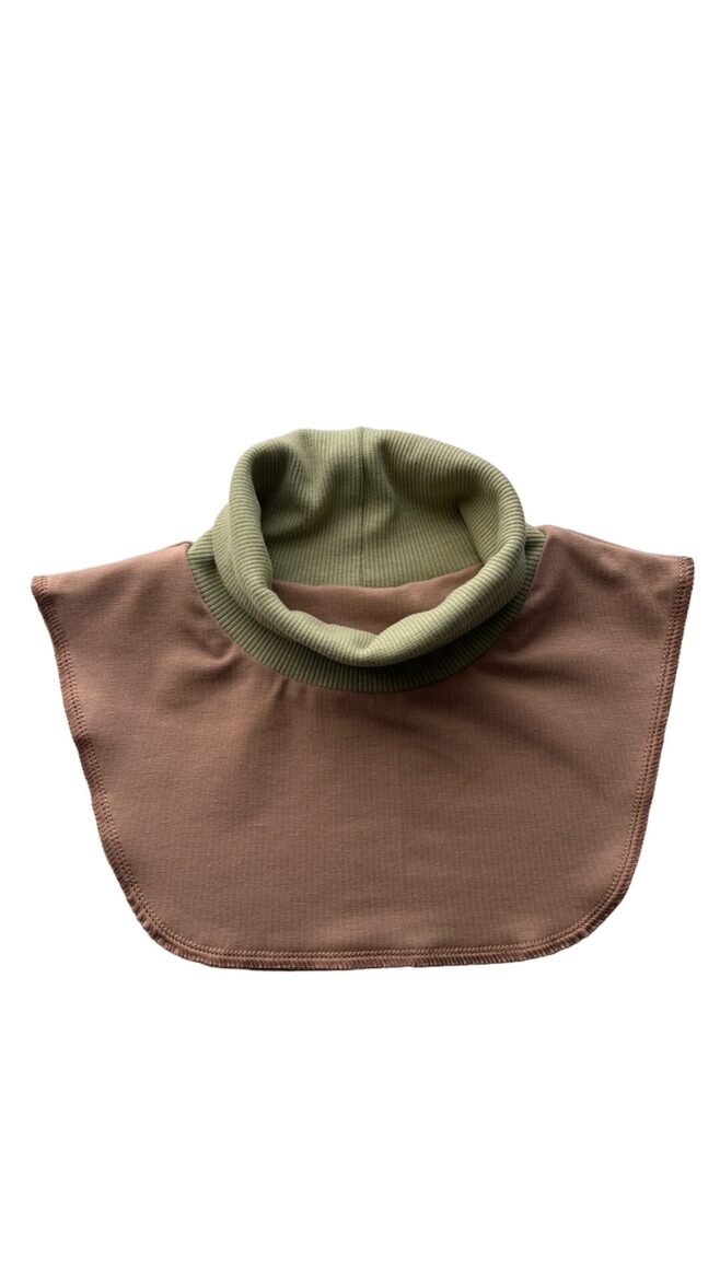 Apkaklīte 2-6gadi, brūna ar olīvzaļu kakla daļu