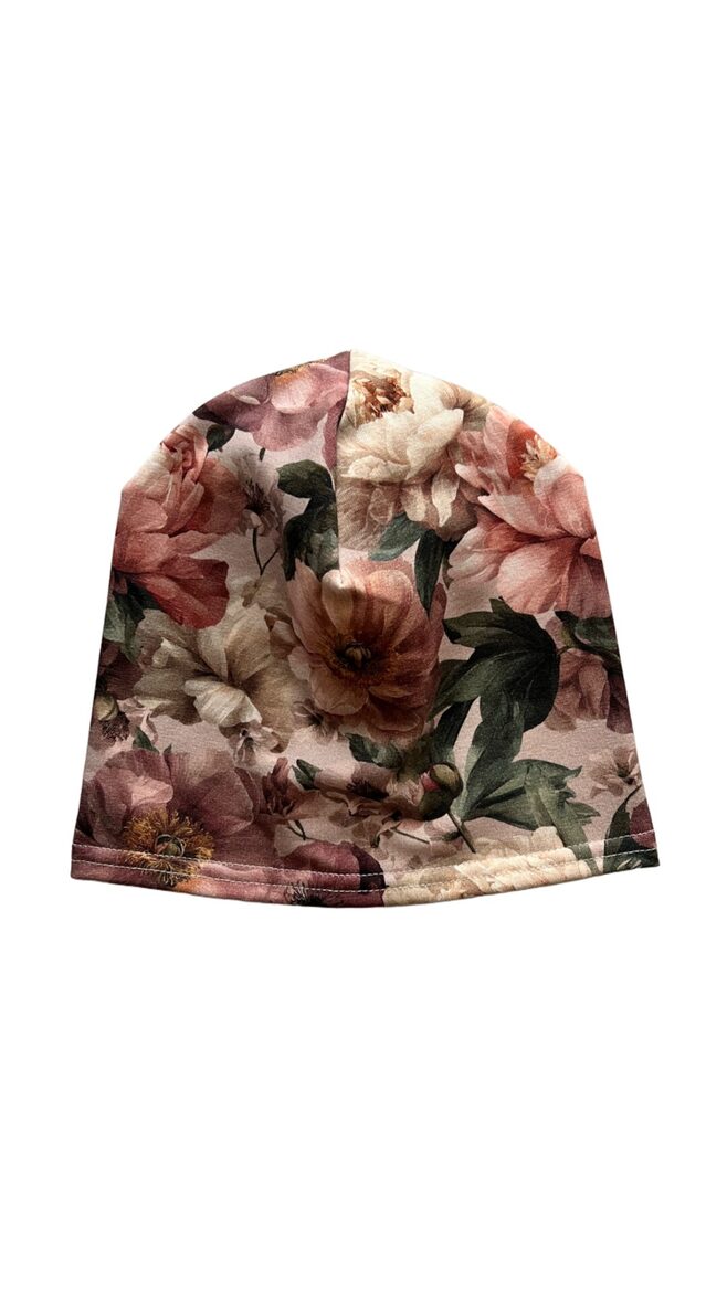 Plānais Beanie 2-4gadi, retro Peonijas