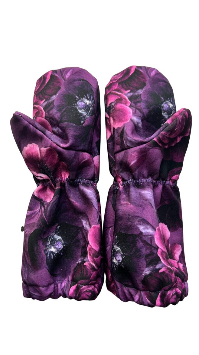 Softshell cimdi 1-2g, purpura rozes
