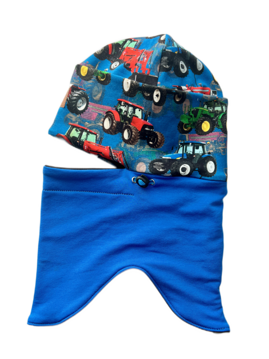 Starpsezonas ķivercepure 4-6gadi,traktori, neatverama