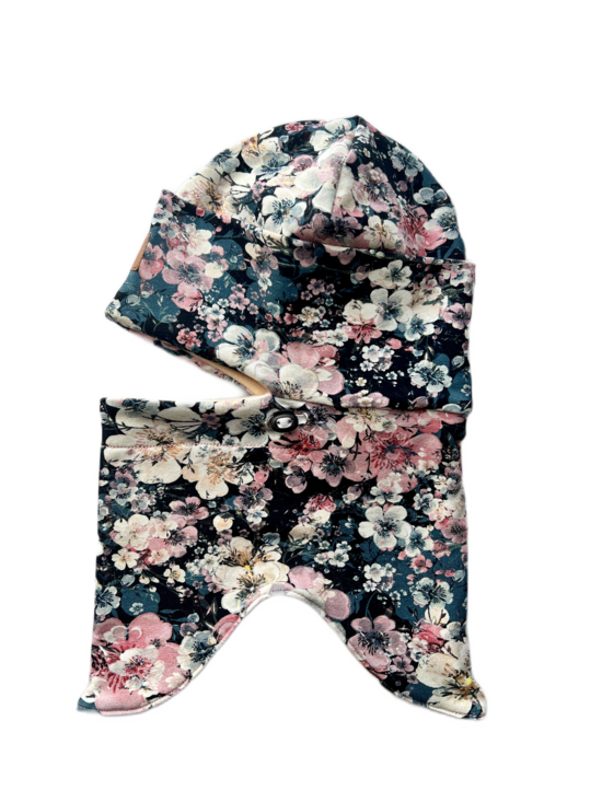 Starpsezonas ķivercepure 4-6gadi, ziedu mix, neatverama