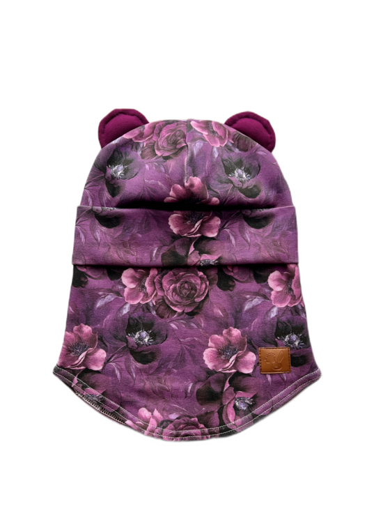 Starpsezonas ķivercepure 2-4gadi, purpura rozes