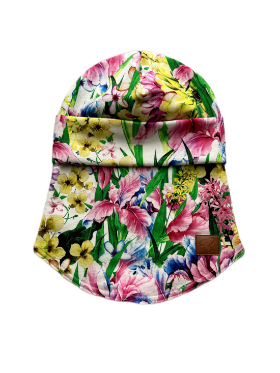 Starpsezonas ķivercepure 4-6gadi, ziedu mix, 