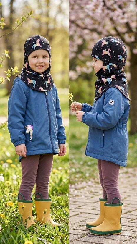 Starpsezonas ķivercepure 4-6gadi, vienradži ar sirsniņām