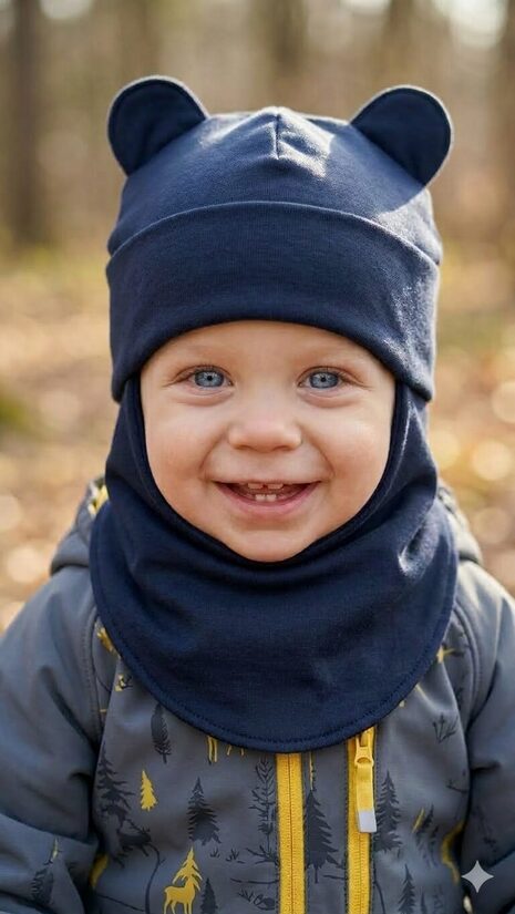 Starpsezonas ķivercepure 1-2gadi, tumši zila