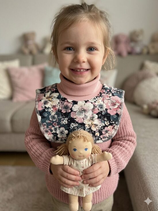 Apkaklītes šalle 2-4gadi, ziediņi