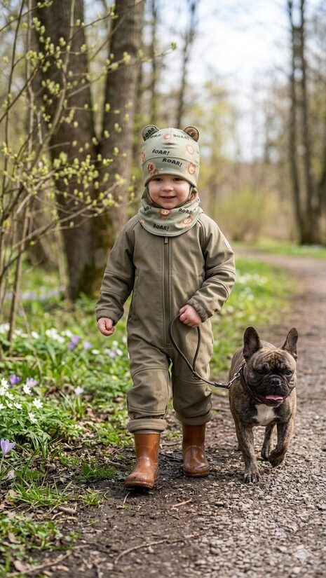 Starpsezonas ķivercepure 2-4gadi, haki lauviņas