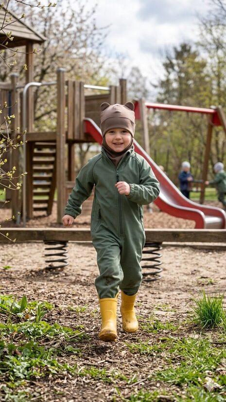 Starpsezonas ķivercepure 4-6gadi, lattē brūna ar ausīm