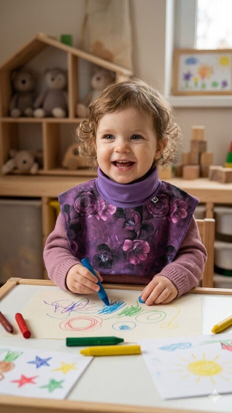 Starpsezonas apkaklīte, purpura rozes