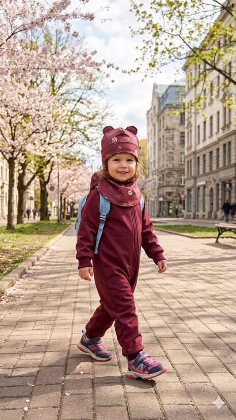 Starpsezonas ķivercepure 2-4gadi, bordo ar ziediņiem