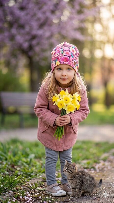 Binie cepure, 4-6g, ziedu Mix