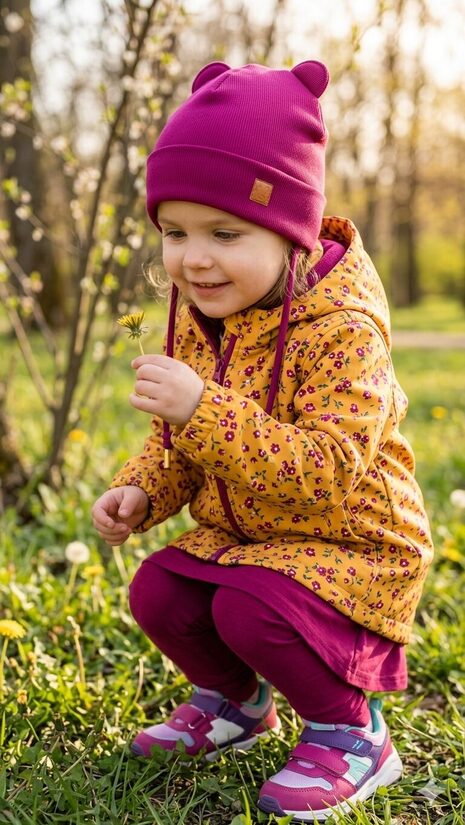 Starpszonas cepure, 2-4gadi, plūmju tonis, sienama