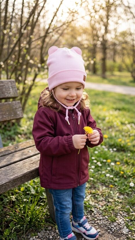 Starpszonas cepure, 2-4gadi, rozā, sienama