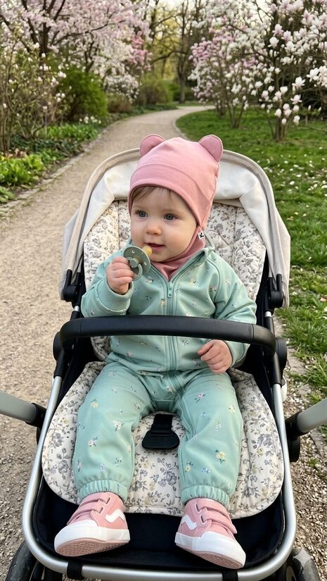 Starpsezonas ķivercepure 6-12mēneši, pūder rozā