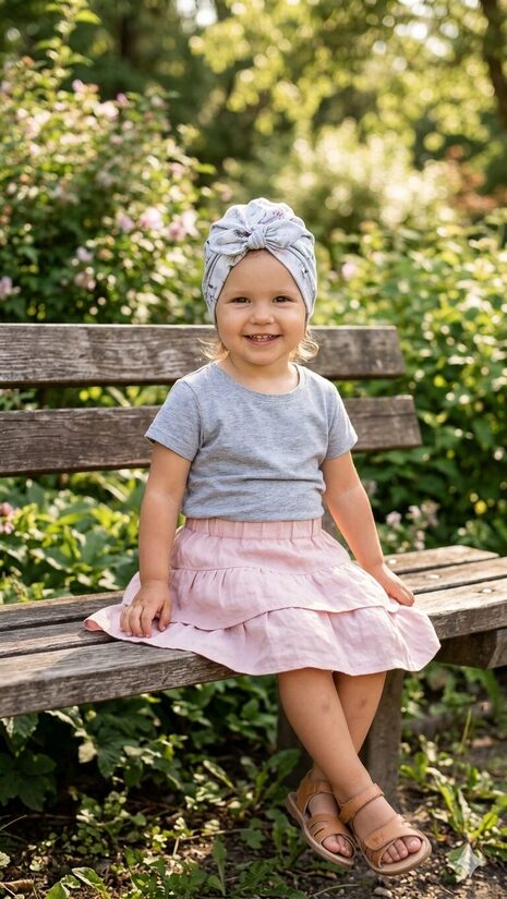 Turbāncepure 2-4gadi, maigi lillā ziedu mix