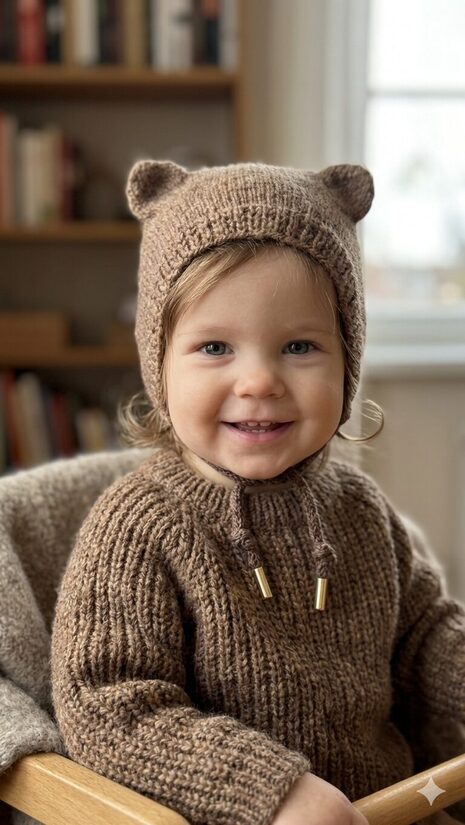 Starpsezonas cepure 1-2gadi, lattē brūna