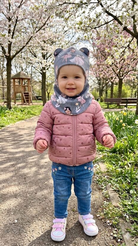 Starpsezonas ķivercepure 1-2gadi, balerīnas.