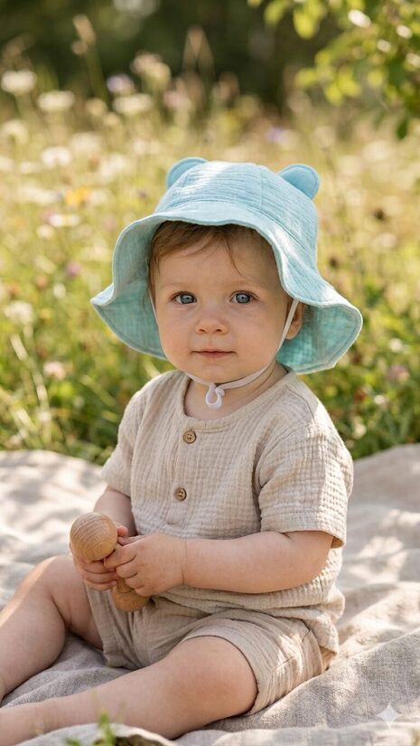 Muslina cepure 6-12m,