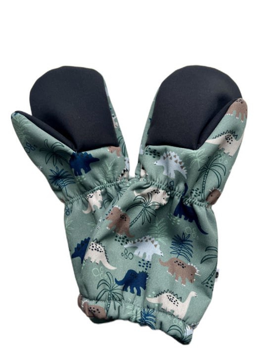 Softshell cimdi starpsezonai, Zaļš Dino