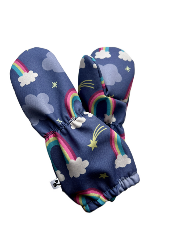 Softshell cimdi 4-6g, varavīksnes