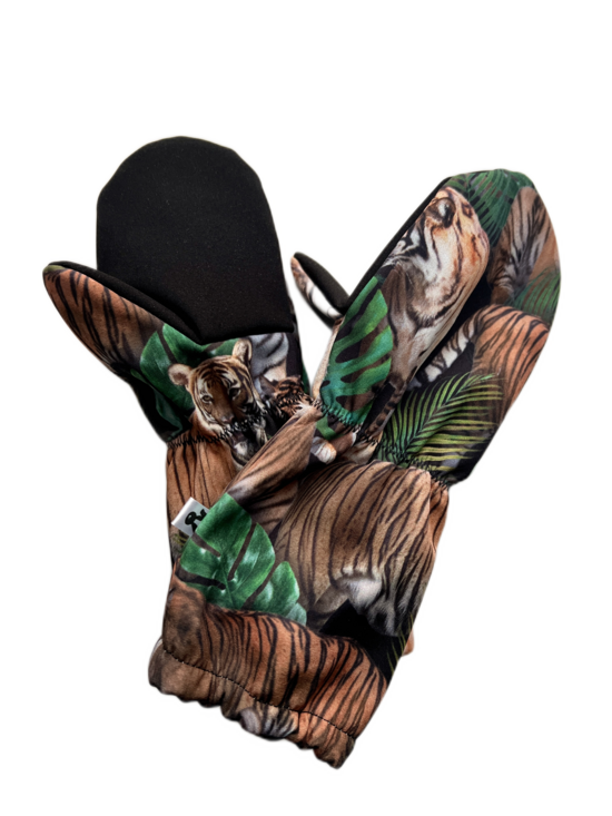 Softshell cimdi 4-6g, tīģeri