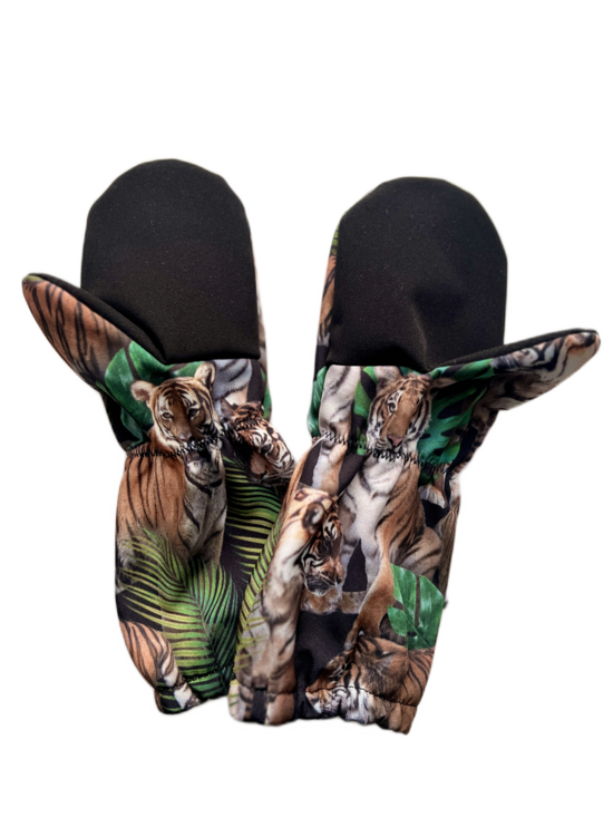 Softshell cimdi 4-6g, tīģeri