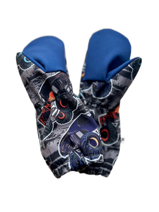 Softshell cimdi 4-6g, pelēks monster Truck