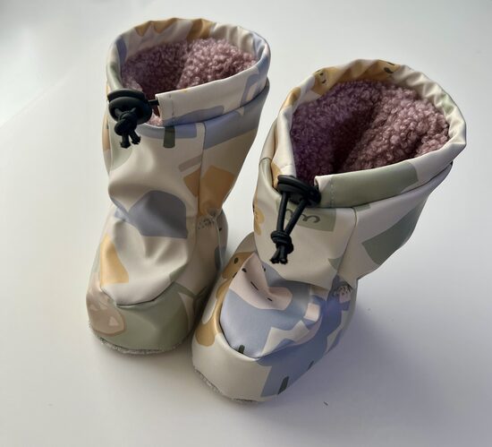 0-6m ziemas zābaciņi, rozā Teddy odere