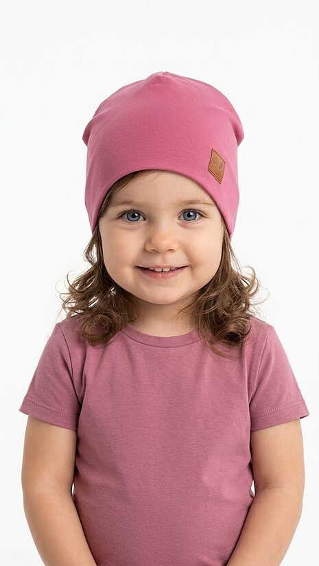 Beanie cepure 2-4gadi, aveņu rozā.
