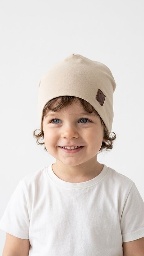 Beanie cepure 2-4gadi, smilšu tonis.
