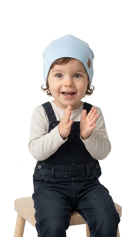 Beanie cepure 2-4gadi, gaiši zila.