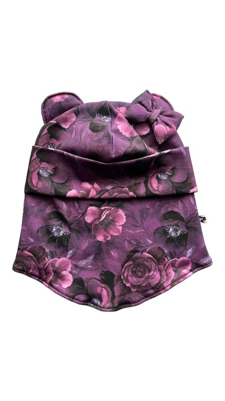 Starpsezonas ķivercepure 1-2gadi, bordo rozes