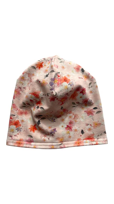 Plānais Beanie 2-4gadi, smalkie ziediņi.