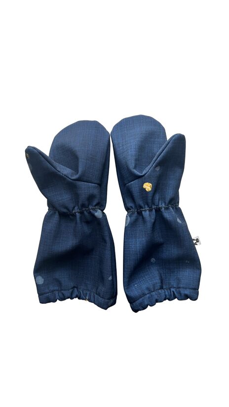 Softshell cimdi 1-2g, tumši zili ar punktiņiem