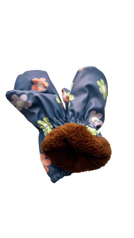 2-4g ziemas cimdi, lillā ziedi