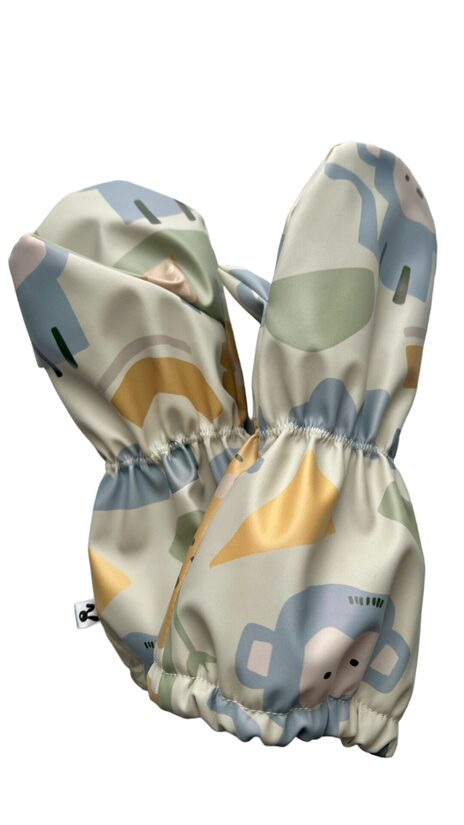  ziemas cimdi, bēši zvēriņi